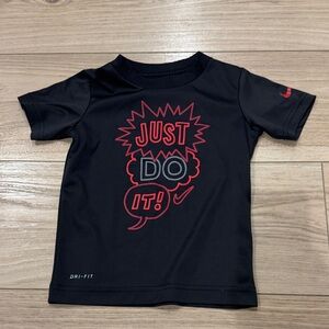 Nike Black Tee with Red 'Just Do It' Graphic